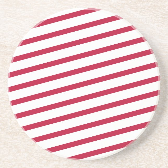Posavasos De Arenisca raya de caña de caramelo (Frente)