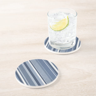 Posavasos De Arenisca Rayas Azul