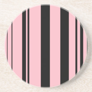 Posavasos De Arenisca Rayas variadas/Negro rosado