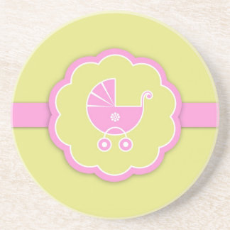 Posavasos De Arenisca Recién nacido Chica de Baby Shower