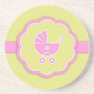 Posavasos De Arenisca Recién nacido Chica de Baby Shower