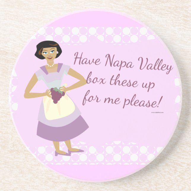 Posavasos De Arenisca ¡Recuadro Estas Uvas Ya! (Frente)