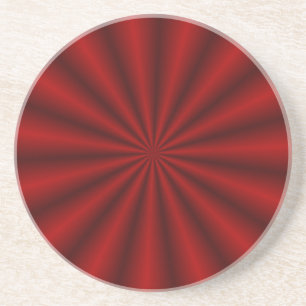 Posavasos De Arenisca Red Abstract Fireworks Coaster