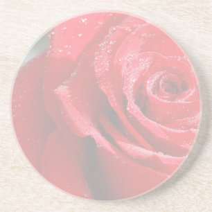Posavasos De Arenisca Red Rose Coasters