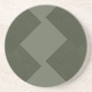 Posavasos de arenisca redondo verde musgo