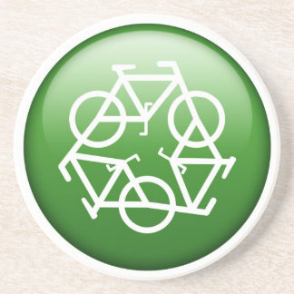 Posavasos De Arenisca Reduzca la reutilización reciclan la bicicleta