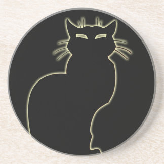 Posavasos De Arenisca Regalo del amante del gato de la decoración del