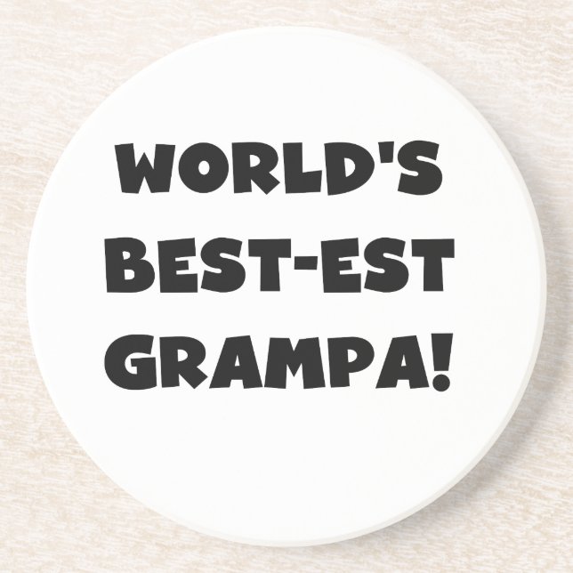 Posavasos De Arenisca Regalos de camisetas Grampa más grandes del mundo  (Frente)
