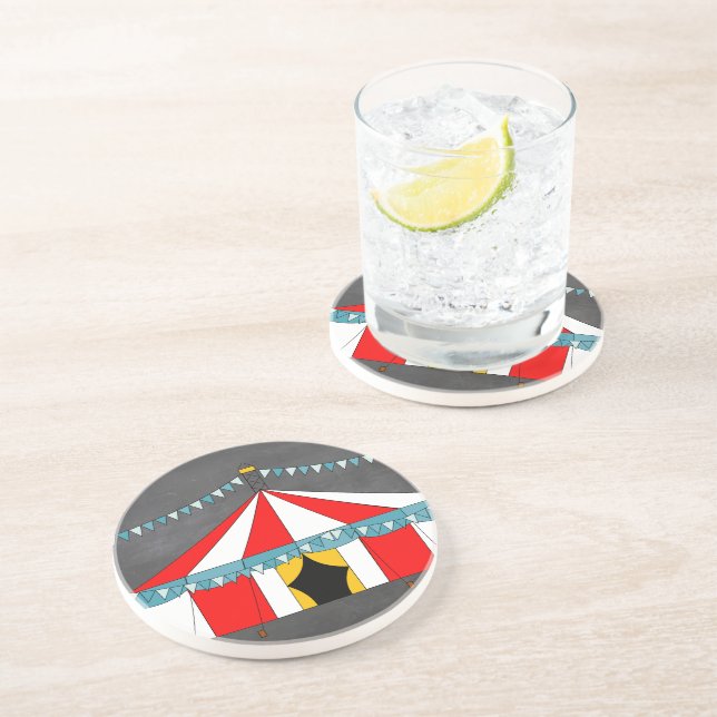 Posavasos De Arenisca Regalos de fiesta de circo (Lado)