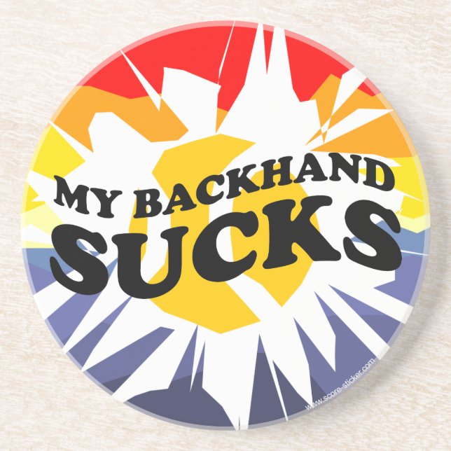 Posavasos De Arenisca Regalos de tenis divertidos Astras personalizadas  (Frente)