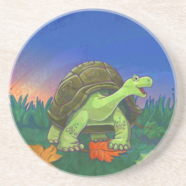 Posavasos De Arenisca Regalos de tortuga y accesorios (Frente)