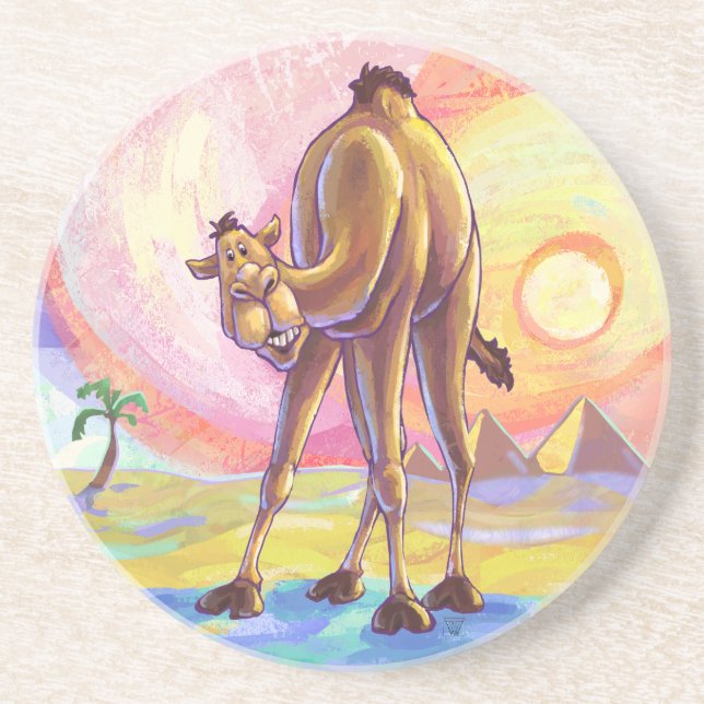 Posavasos De Arenisca Regalos y accesorios para camellos (Frente)
