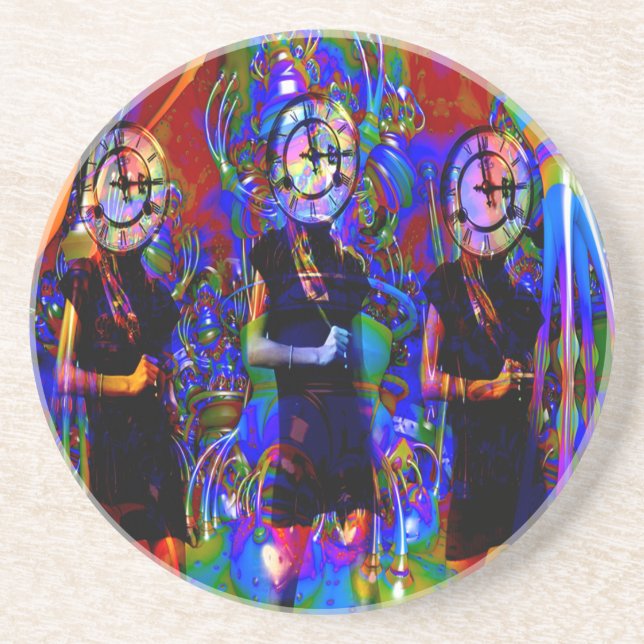 Posavasos De Arenisca Reloj (Frente)