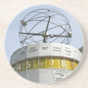Posavasos De Arenisca Reloj de hora mundial en Berlín