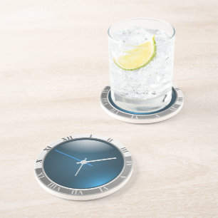 POSAVASOS DE ARENISCA RELOJ NUMERAL ROMANO
