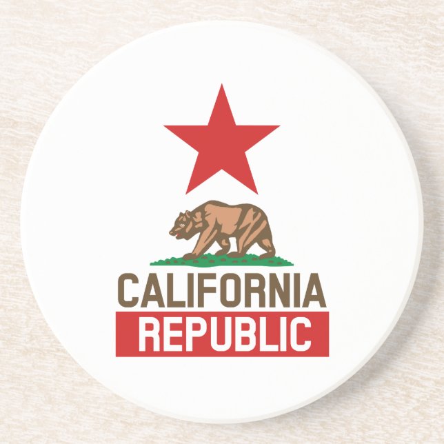 Posavasos De Arenisca República California (Frente)