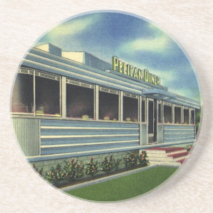 Posavasos De Arenisca Restaurante Retro Clásico Vintage Pelican Diner de
