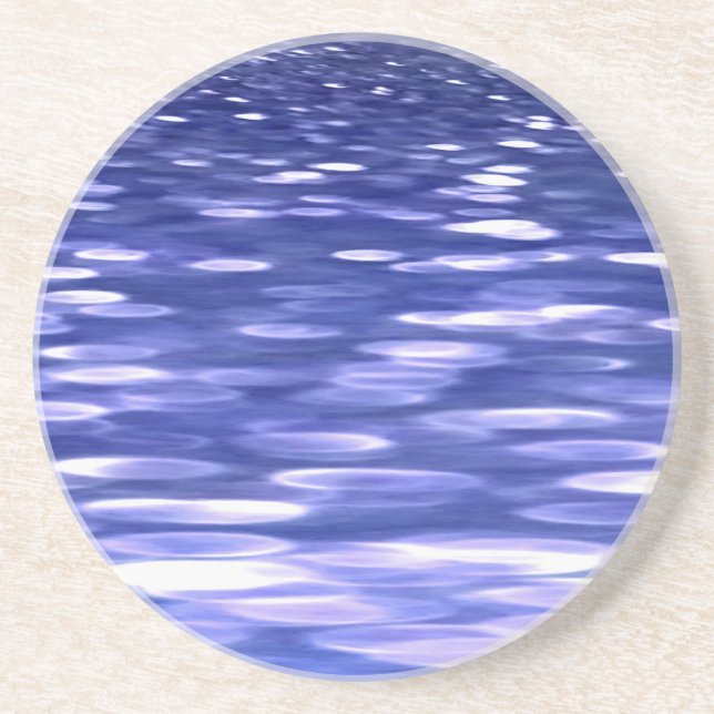 Posavasos De Arenisca Resumen #3: Brillo azul (Frente)