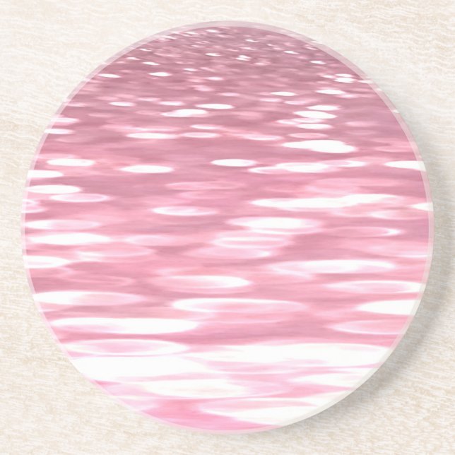 Posavasos De Arenisca Resumen #3: Brillo rosa (Frente)