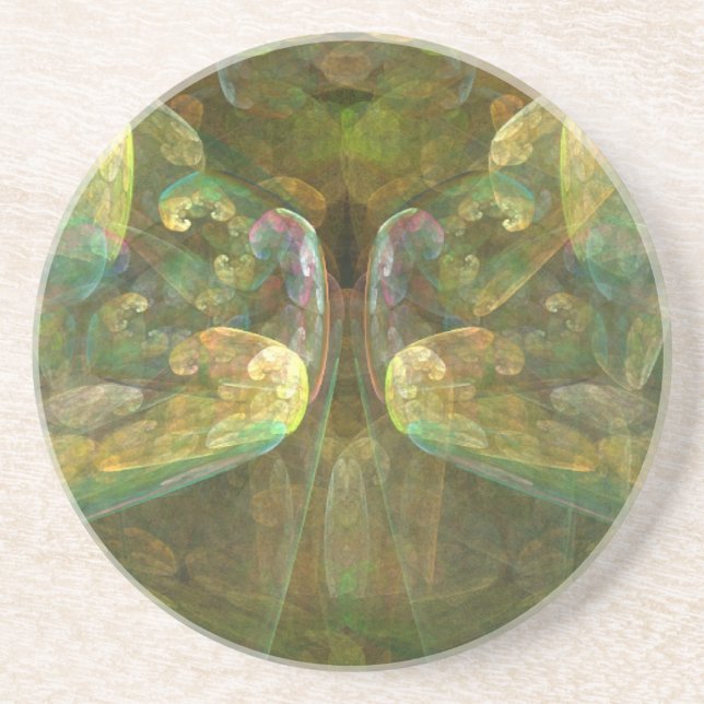 Posavasos De Arenisca Resumen colorido de la materia cerebral (Frente)