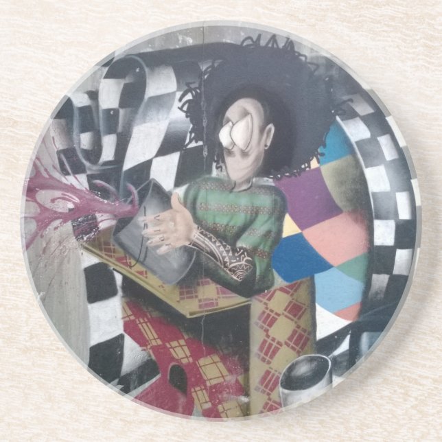 Posavasos De Arenisca Resumen de arte de graffiti (Frente)