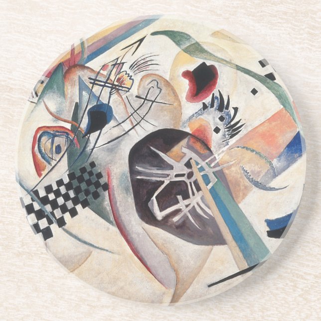 Posavasos De Arenisca Resumen de la composición de Kandinsky (Frente)
