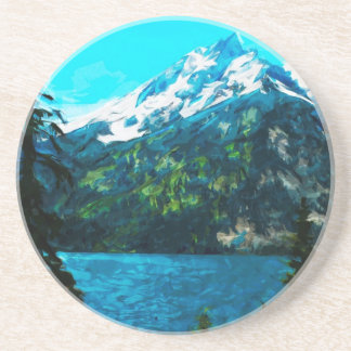 Posavasos De Arenisca Resumen de las montañas Wyoming Grand Teton