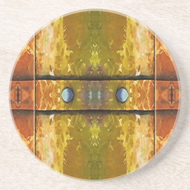 Posavasos De Arenisca Resumen de Rusty Rivets y Bares (Frente)