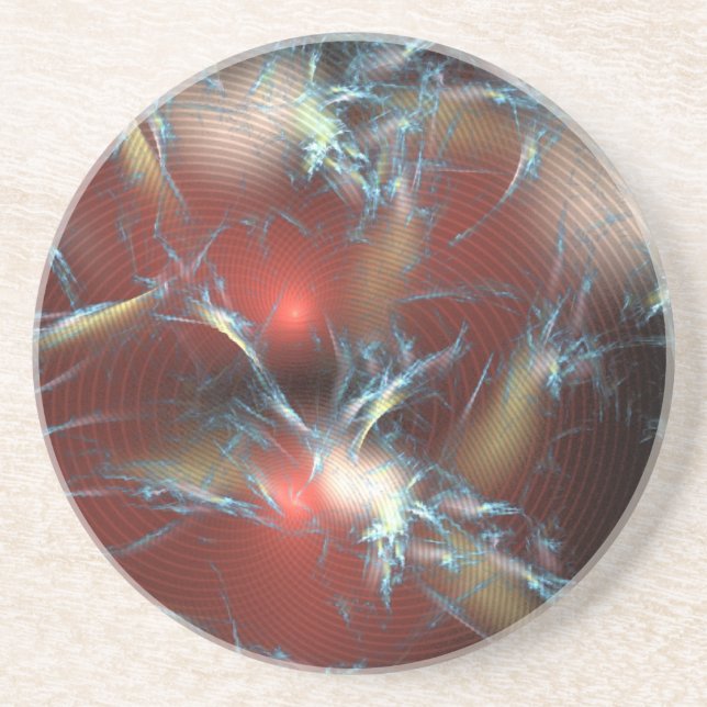 Posavasos De Arenisca Resumen de Stoplight Rojo roto (Frente)