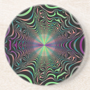 Posavasos De Arenisca Resumen Pastel Fractal Web Sandstone Coaster