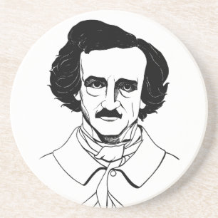 Posavasos De Arenisca Retrato de Edgar Allan Poe