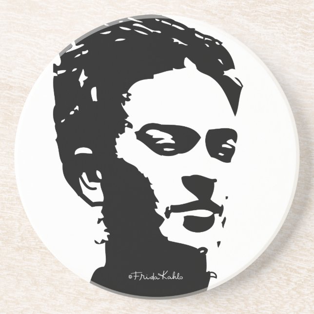 Posavasos De Arenisca Retrato de la sombra de Frida (Frente)