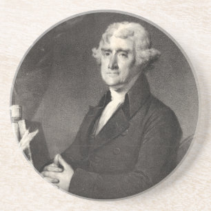 Posavasos De Arenisca Retrato de Thomas Jefferson