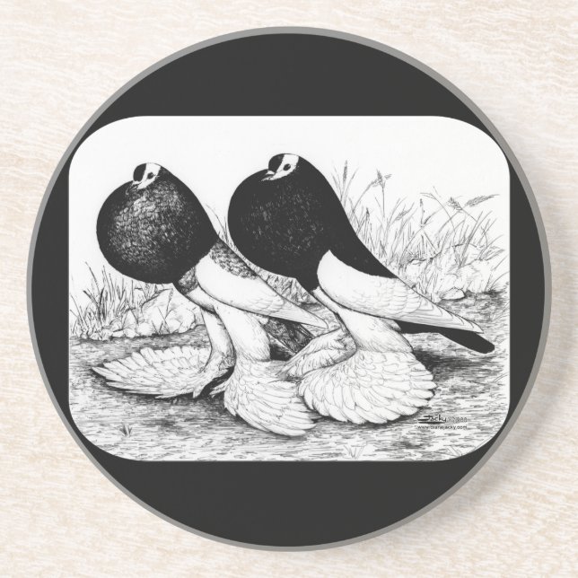 Posavasos De Arenisca Reversewing Pouters (Frente)