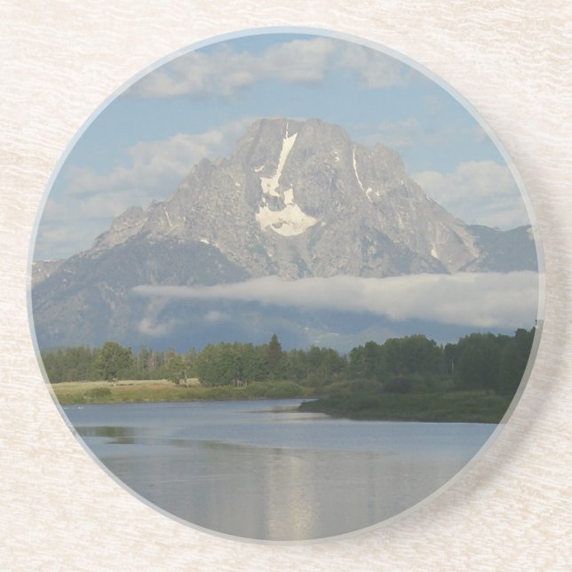 Posavasos De Arenisca Río Jackson Hole en el Parque Nacional de Grand Te (Frente)