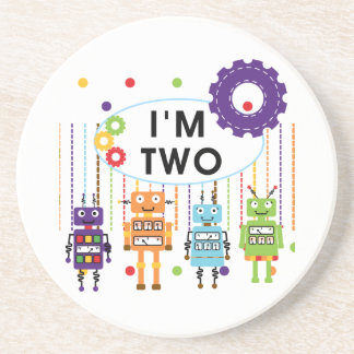 Posavasos De Arenisca Robot camisetas y regalos de cumpleaños