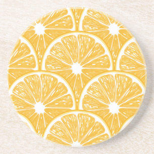 Posavasos De Arenisca rodajas de naranja, diseño de patrones de frutas t