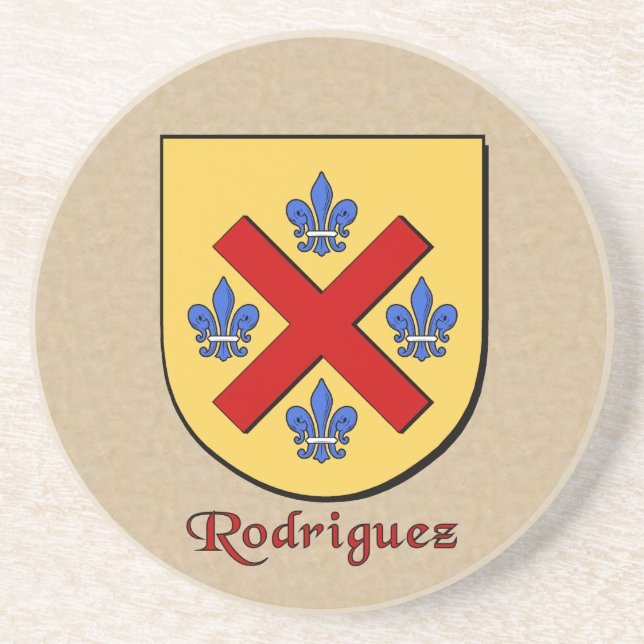 Posavasos De Arenisca Rodriguez Heraldic Shield (Frente)