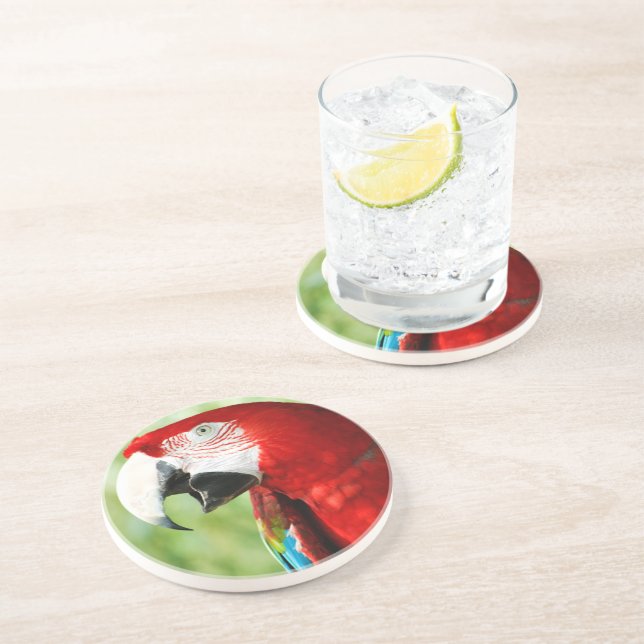 Posavasos De Arenisca Rojo brillante (Lado)