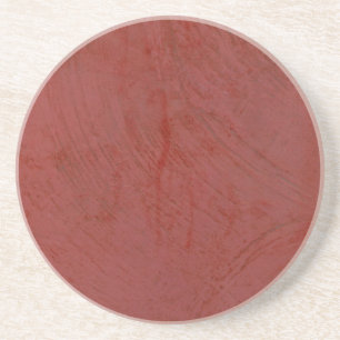 Posavasos De Arenisca Rojo Sólido