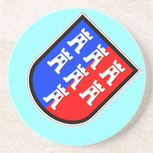Posavasos De Arenisca Rojo y azul, tiene que ser
