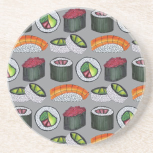 Posavasos De Arenisca Rollo de atún Nigiri de California, Sushi de comid