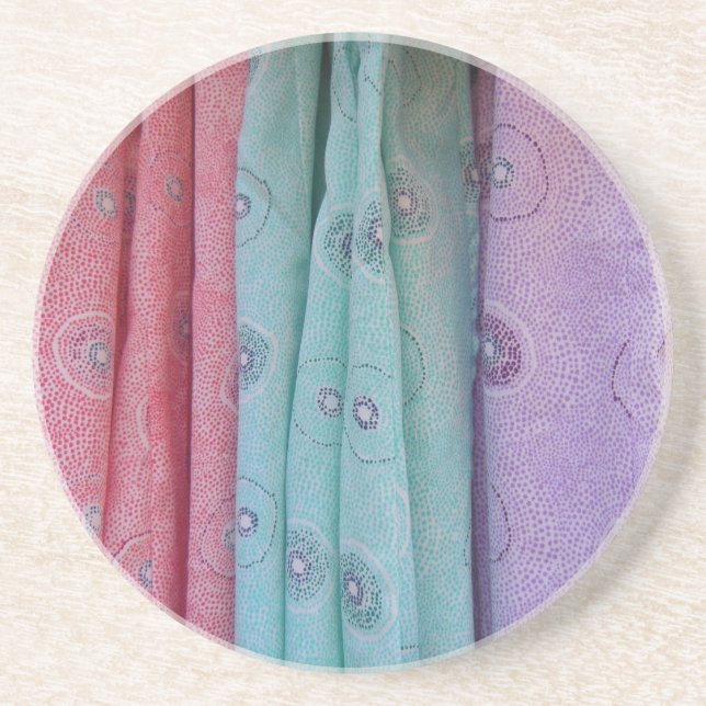 Posavasos De Arenisca Ropa Colorida con estampado (Frente)