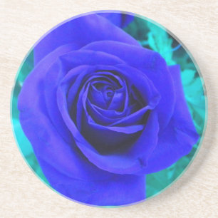Posavasos De Arenisca Rosa azul de zafiro
