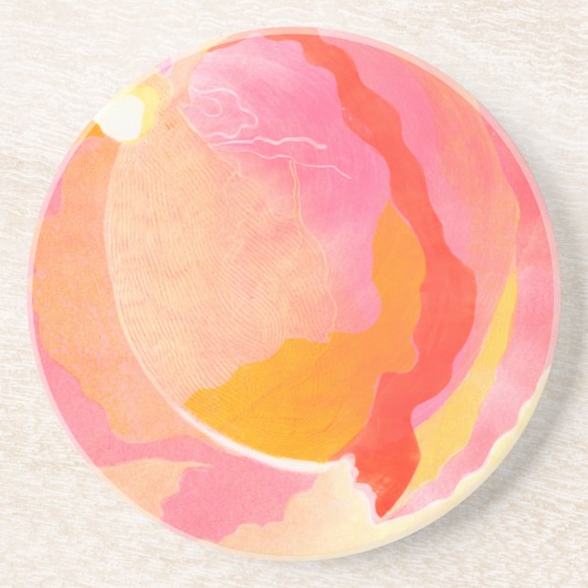 Posavasos De Arenisca Rosa de col III (Frente)