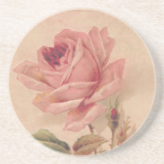 Posavasos De Arenisca Rosa francés del Victorian subió