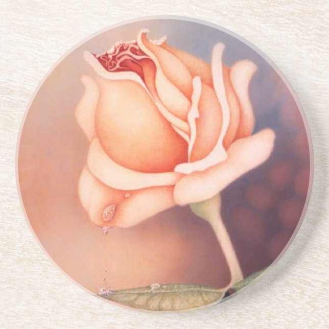 Posavasos De Arenisca Rosa Lágrimas (Frente)