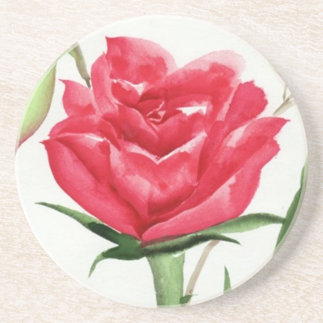 Posavasos De Arenisca Rosa rojo (Frente)