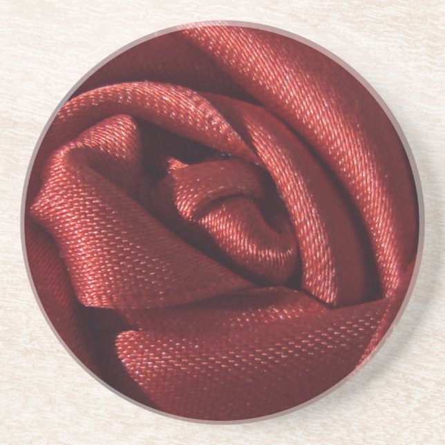 Posavasos De Arenisca Rosa Rojo Romántico (Frente)