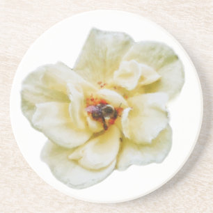 Posavasos De Arenisca Rosa y abeja